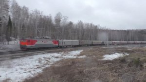 Почтовый и пассажирские поезда РЖД на Транссибе | Железная дорога в Сибири