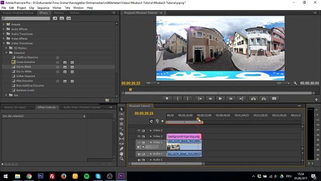 Wie Du In Premiere Pro Dein 360° Video Mit Ein- Und Ausblend-Effekten Bearbeitest