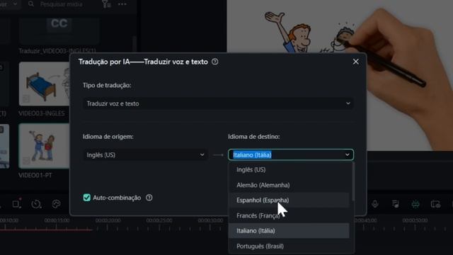 DUBLAGEM AUTOMÁTICA e TRADUÇÃO de Vídeos no EDITOR FILMORA - Como Fazer смотреть онлайн