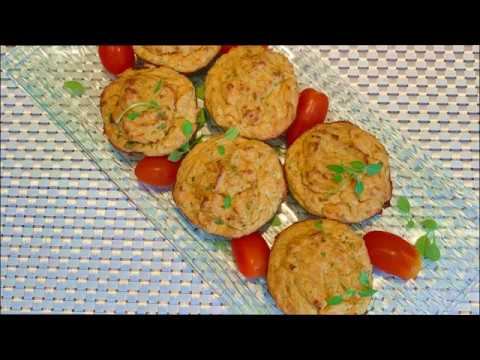 Куриные маффины с зеленью. смотреть онлайн