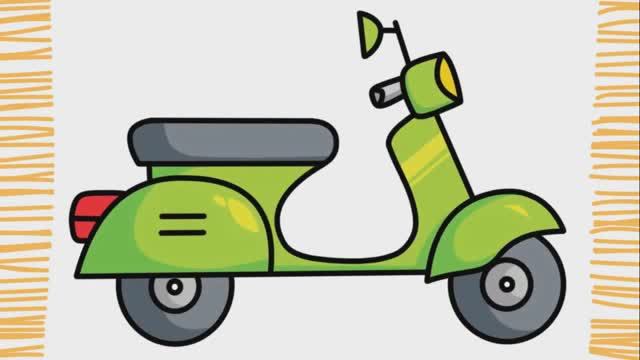 Как нарисовать МОТОЦИКЛ смотреть онлайн