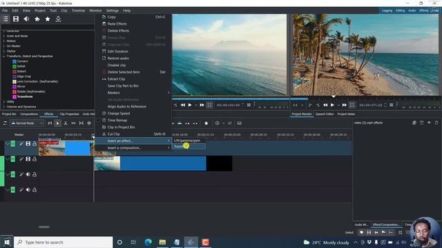How to Fade From One Video to Another in Kdenlive Using the Transform Effect смотреть онлайн