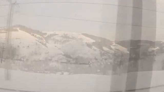 Вид с поезда по дороге в Воловец смотреть онлайн