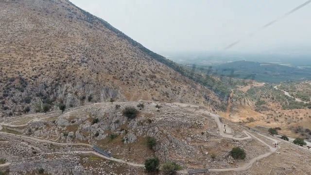 Mycenae, Greece. Excavation site: Greek settlement of the 12th century BC. e. with the ruins of the смотреть онлайн