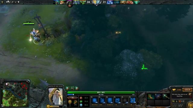 Dota 2: Пексик играет за Эзалора (Кипер, Keeper of the Light), бой 1 из 2 - win смотреть онлайн