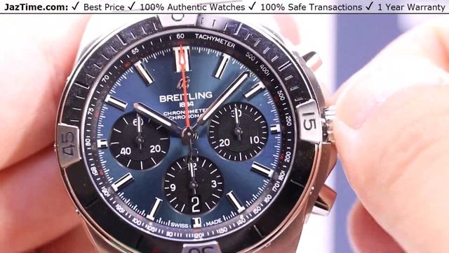 ▶ Breitling Chronomat B01 42 Stainless Steel Blue Dial AB0134101C1A1 - REVIEW смотреть онлайн