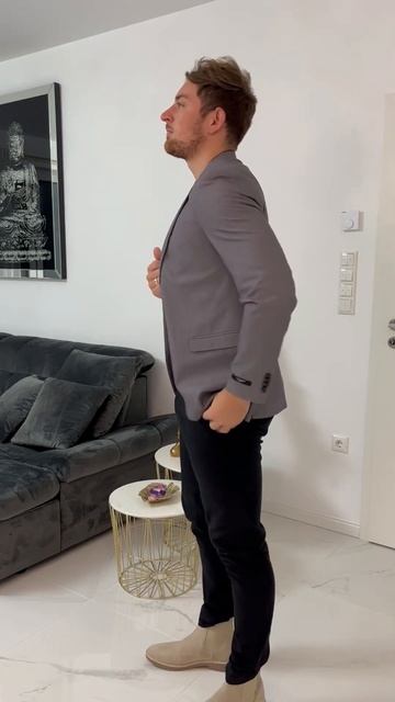 Jacket combo outfit of grey for men | menswear смотреть онлайн