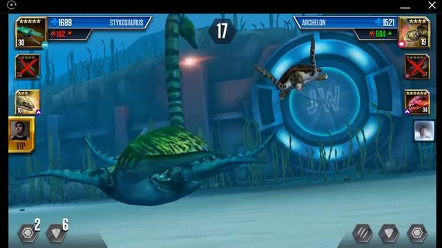 Jurassic World: The Game - Aquatic Player Duel Battle 182 - ORTHACANTHUS VS ARCHELON! смотреть онлайн
