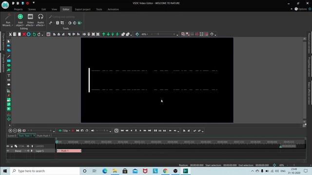 #VSDC  HOW TO CREAT A PUSH TEXT INTRO TO YOUR VIDEO