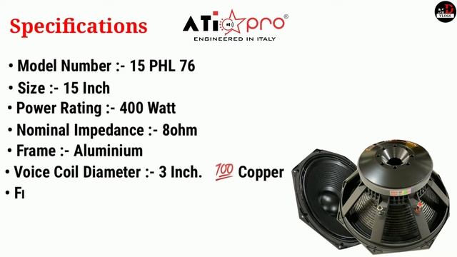 Atipro Speaker 15 inch 400 watt Price | Atipro Speaker 15 PHL 76 Full Review And Price || смотреть онлайн