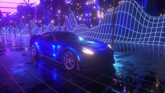 Futuristic 80s Retro wave VJ Seamless 3D Animation Drive Through Neon City | 4k Relaxing Screensave смотреть онлайн