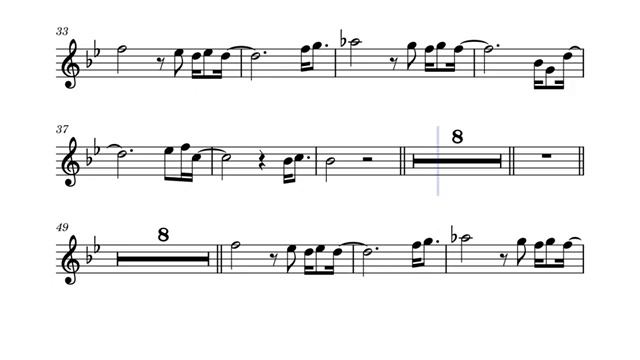LOVE SPACE - Tetsuro Yamashita (backing track) Alto Sax Music Sheet смотреть онлайн