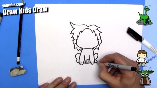 How to draw Cute Cartoon Spot from the Good Dinosaur -EASY Chibi - Step By Step - Kawaii смотреть онлайн