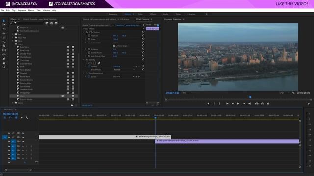 Linear Wipe Transition in Premiere Pro - TUTORIAL смотреть онлайн