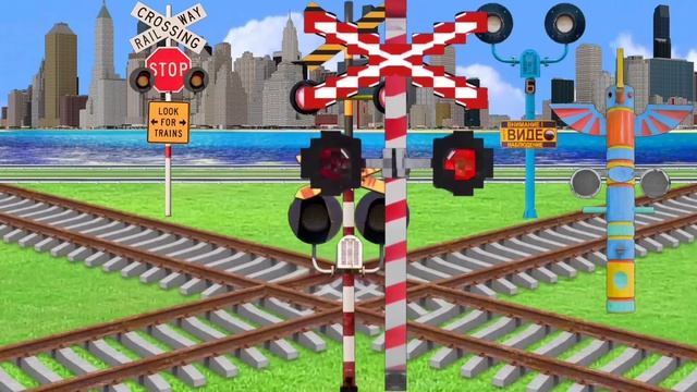 Palang pintu kereta api Conveyor roll full sign 😂【踏切アニメ】FUMIKIRI 踏切 Railroad crossing sign trainz смотреть онлайн