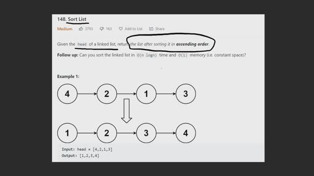 Leetcode 148: Sort List (RU) смотреть онлайн