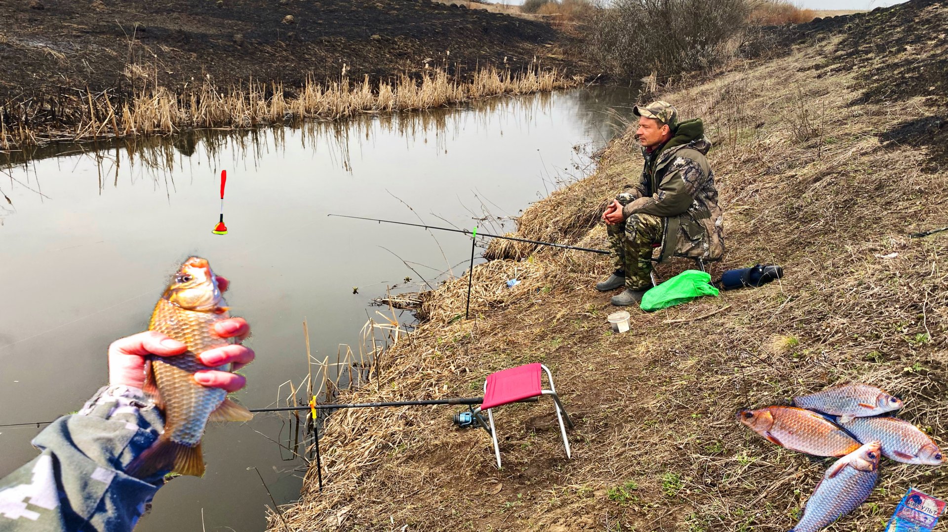 НАКОНЕЦ-ТО ОТКРЫЛ СЕЗОН НА ПОПЛАВОК!!БЕШЕННЫЙ КЛЁВ КАРАСЯ И ОКУНЯ!!В ДЕРЕВЕНСКОМ ПРУДУ!! смотреть онлайн