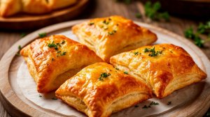 Готовим мини хачапури из готового слоёного теста.