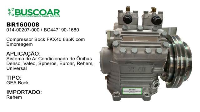 Compressor Bock FKX40 665K com Embreagem - BR160008 смотреть онлайн