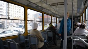 Трамвай Tatra T6B5SU-3203. Покатушки по Барнаулу.