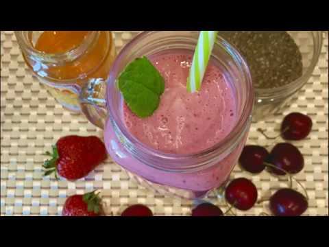 Смузи ягоды, йогурт, мед, чиа смотреть онлайн