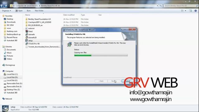 Installation Of Staad Pro v8i on windows 7 64 bit (By Gowtham Raj | gowthamraj.in | GRVWEB) смотреть онлайн