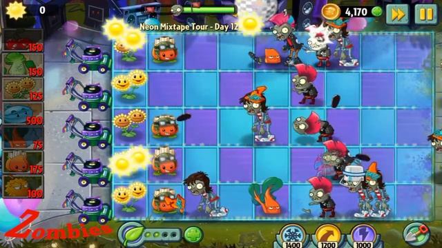 Plants vs. Zombies 2: Neon Mixtape day 12 - Gameplay Walkthrough смотреть онлайн
