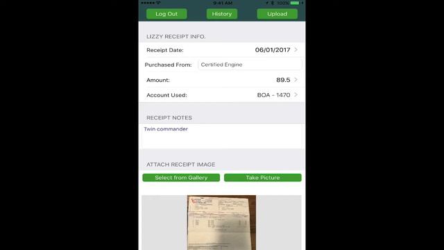 Lizzy Receipts iOS app смотреть онлайн