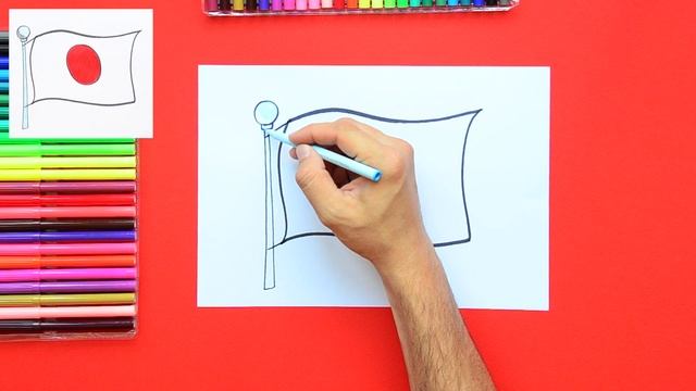 How to draw the National Flag of Japan смотреть онлайн
