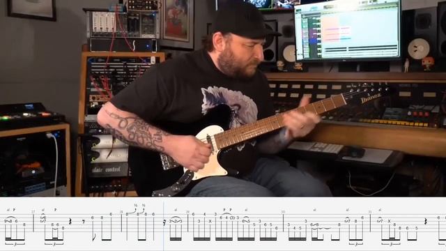 Josh Smith Blues Tab - Ibanez FLATV1 Test - Animated TAB смотреть онлайн