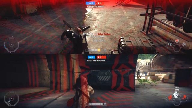 XB1 Star Wars Battlefront 2 G76, 2P Local Splitscreen Arcade On The Great Temple, Ewok Hunter!