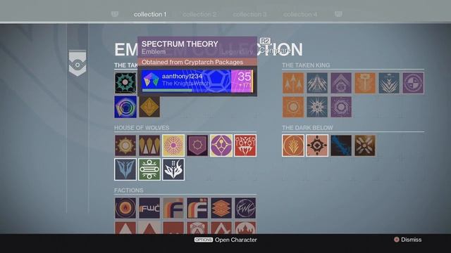 Destiny: The Taken King - (Emblem/Shader Collection) Locations смотреть онлайн