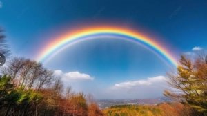 Радуга в небе.
