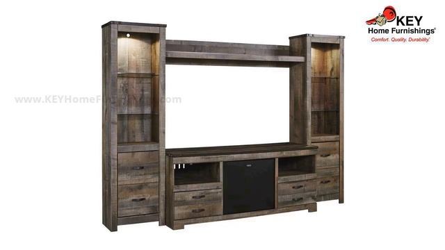 Ashley Trinell 63Inch Tv Stand With Electric Fireplace (APK-W446-FGS) | KEY Home смотреть онлайн