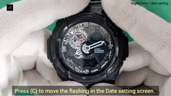 How to set time on Casio G-shock GA-300 (5259).TrendWatchLab