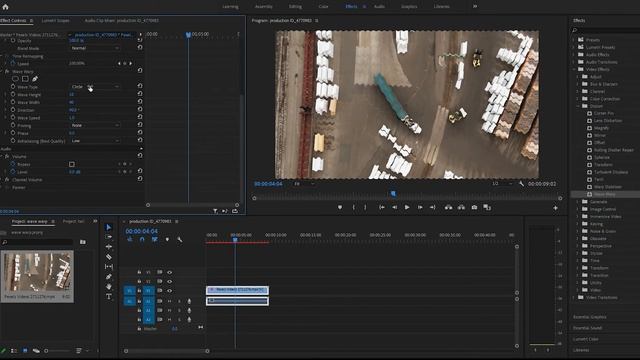 Wave Warp Effect In Premiere Pro