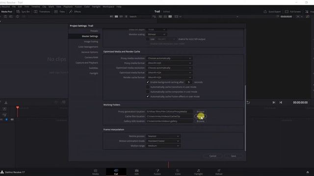 How to set location of editing project in DaVinci Resolve in Hindi смотреть онлайн