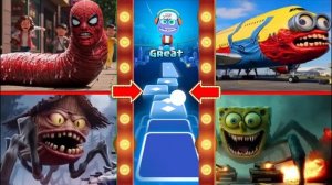 ЧЕРВЬ-ПАУК🆚 ЗАРАЖЕННОЕ НЕБО-МИНЬОН🆚 Монстр С ГОЛОВОЙ ДОМА🆚 Губка Боб-монстр