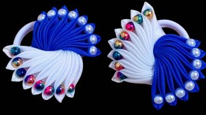 Как сделать Бантики из репсовых лент Канзаши