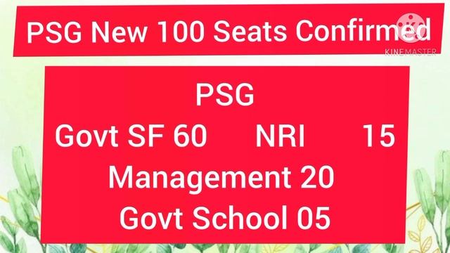 PSG New 100 seats confirmed in Round 02 - TN Medical counseling 2020 Detail report смотреть онлайн