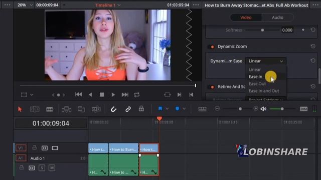 DYNAMIC ZOOM IN DAVINCI RESOLVE (Tutorial 04: basic video editing for youtube free 15 ) смотреть онлайн