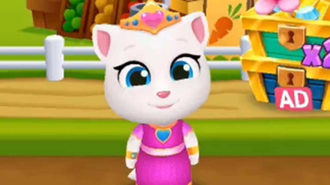 Принцесса Анджела собирает золото Talking Tom Gold Run | Мультик Бегалки для малышей смотреть онлайн