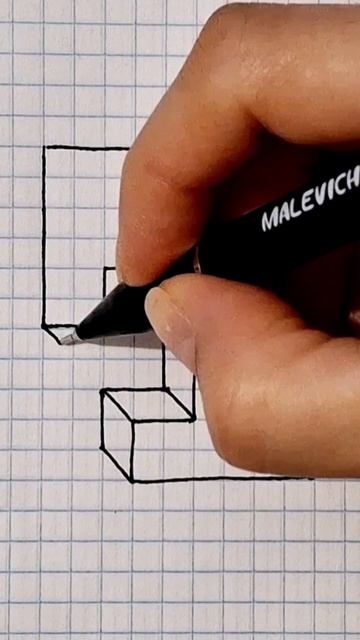 Иллюзия 3d /рисуем иллюзию/рисунки по клеточкам смотреть онлайн