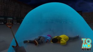 Детей завалила снегом снегоуборочная машина