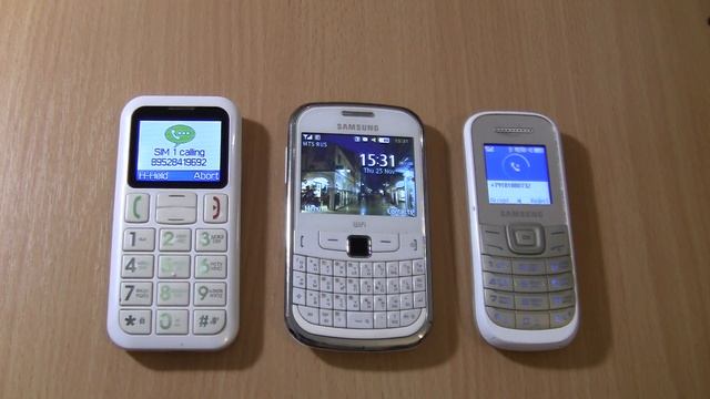 Incoming call & Outgoing call at the Same Time Fly + 2 Samsung qwerty+button смотреть онлайн