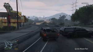 Grand Theft Auto V. Тревор и майкл встретились и тут понеслось. Погоня и перестрелка