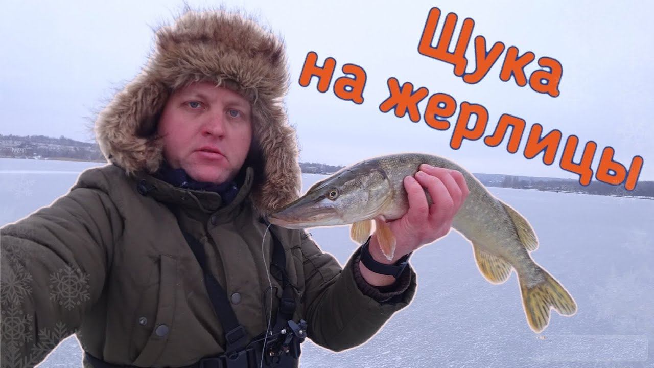 Ловля ЩУКИ на ЖЕРЛИЦЫ. Рыбалка зимой со льда смотреть онлайн