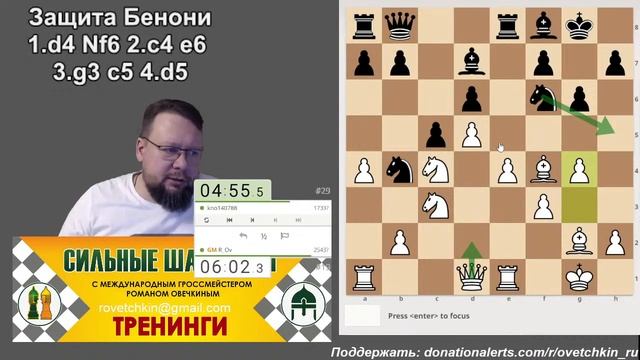 [RU] Тематический турнир 3. Переход в защиту Бенони на lichess.org смотреть онлайн