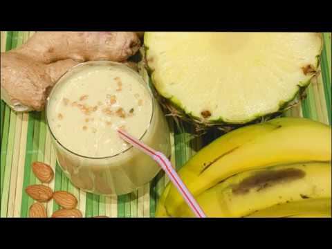 Смузи ананас, банан, имбирь, миндаль смотреть онлайн