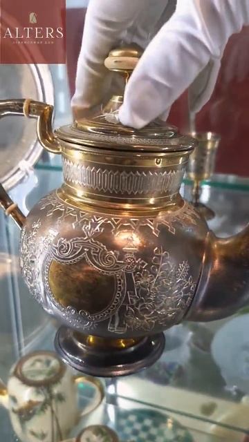 Сервиз в русском стиле с гравированными узорами 1891 г. #shorts #антиквариат #винтаж #аукцион